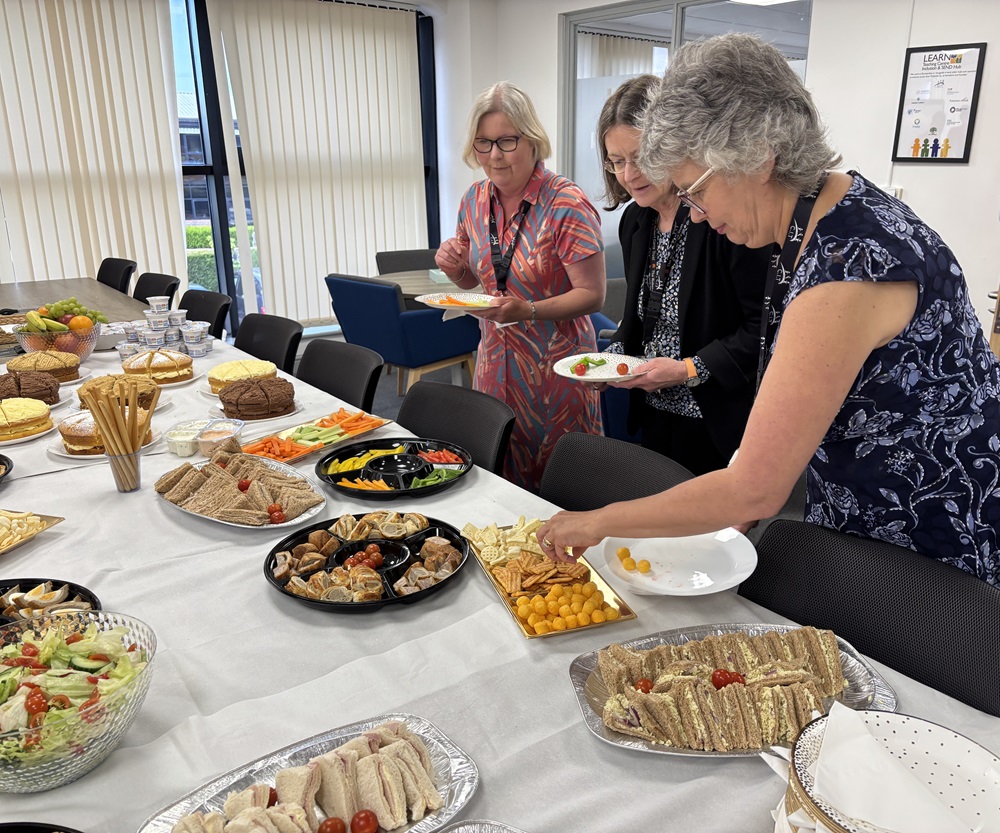 delegates enjoying the food